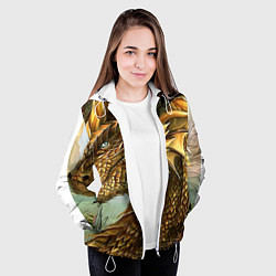 Куртка с капюшоном женская Елочная игрушка, цвет: 3D-белый — фото 2