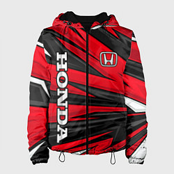 Куртка с капюшоном женская Red sport - honda, цвет: 3D-черный