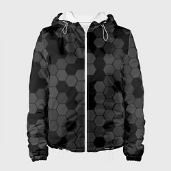 Женская куртка Камуфляж гексагон черный