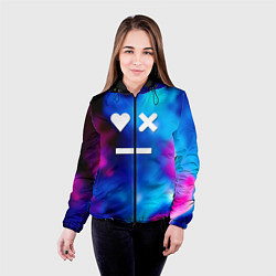 Куртка с капюшоном женская Love death and robots serial gradient, цвет: 3D-черный — фото 2
