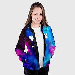 Куртка с капюшоном женская Love death and robots serial gradient, цвет: 3D-черный — фото 2