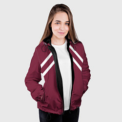 Куртка с капюшоном женская Бордовая кофта костюм Марата - слово пацана сериал, цвет: 3D-черный — фото 2