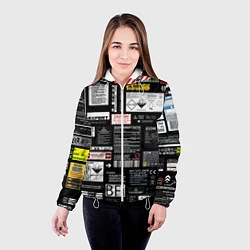 Куртка с капюшоном женская Инженерные шильдики, цвет: 3D-белый — фото 2