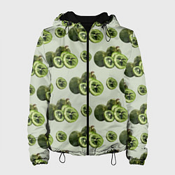 Куртка с капюшоном женская Киви из треугольников, цвет: 3D-черный