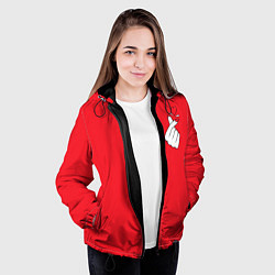 Куртка с капюшоном женская Жест влюбленных, цвет: 3D-черный — фото 2