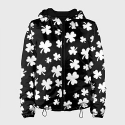 Куртка с капюшоном женская Black clover pattern anime, цвет: 3D-черный