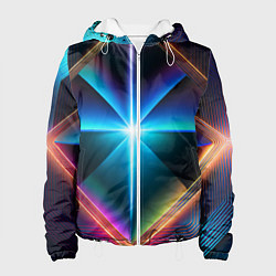 Женская куртка Светящиеся лучи в квадрате