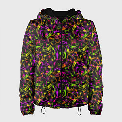 Куртка с капюшоном женская Color bright pattern, цвет: 3D-черный