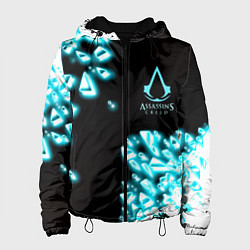 Куртка с капюшоном женская Assassins Creed анимус, цвет: 3D-черный
