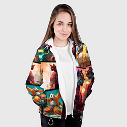 Куртка с капюшоном женская Animal GTA, цвет: 3D-белый — фото 2