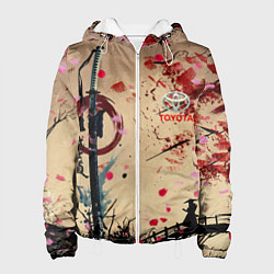 Куртка с капюшоном женская Лепестки скауры Toyota, цвет: 3D-белый