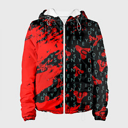 Куртка с капюшоном женская Destiny краски надписи текстура, цвет: 3D-белый