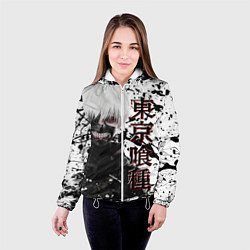 Куртка с капюшоном женская Kaneki Ken - Токийский Гуль, цвет: 3D-белый — фото 2