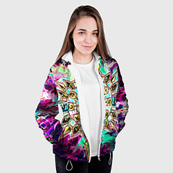 Куртка с капюшоном женская Колесо фортуны, цвет: 3D-белый — фото 2
