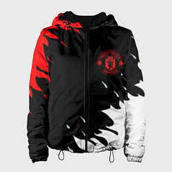 Куртка с капюшоном женская Manchester United flame fc, цвет: 3D-черный