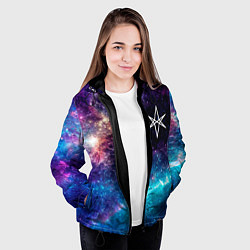 Куртка с капюшоном женская Bring Me the Horizon space rock, цвет: 3D-черный — фото 2