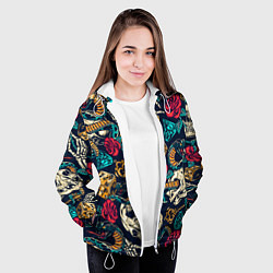 Куртка с капюшоном женская Tattoo dice, цвет: 3D-белый — фото 2