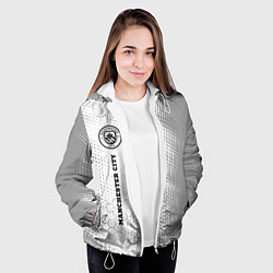 Куртка с капюшоном женская Manchester City sport на светлом фоне по-вертикали, цвет: 3D-белый — фото 2