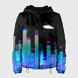 Куртка с капюшоном женская Papa Roach эквалайзер, цвет: 3D-черный