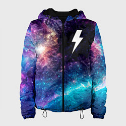 Куртка с капюшоном женская AC DC space rock, цвет: 3D-черный