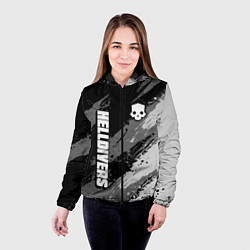 Куртка с капюшоном женская Helldivers 2: Skull Logo, цвет: 3D-черный — фото 2