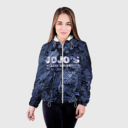 Куртка с капюшоном женская ДжоДжо на фоне манги, цвет: 3D-белый — фото 2
