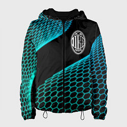 Куртка с капюшоном женская AC Milan football net, цвет: 3D-черный