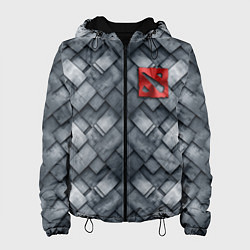 Куртка с капюшоном женская Dota - metal texture logo, цвет: 3D-черный