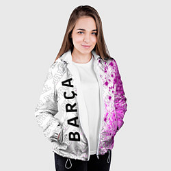 Куртка с капюшоном женская Barcelona pro football по-вертикали, цвет: 3D-белый — фото 2