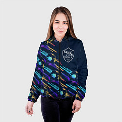 Куртка с капюшоном женская Roma градиентные мячи, цвет: 3D-черный — фото 2