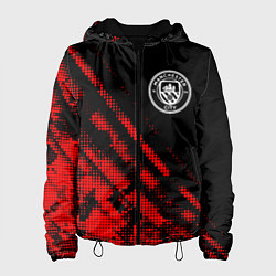 Куртка с капюшоном женская Manchester City sport grunge, цвет: 3D-черный