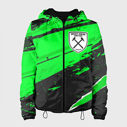 Куртка с капюшоном женская West Ham sport green, цвет: 3D-черный