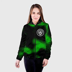 Куртка с капюшоном женская Manchester City sport halftone, цвет: 3D-черный — фото 2