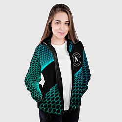 Куртка с капюшоном женская Napoli football net, цвет: 3D-черный — фото 2