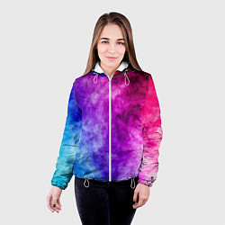 Куртка с капюшоном женская Colorful smoke, цвет: 3D-белый — фото 2