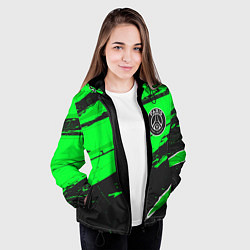 Куртка с капюшоном женская PSG sport green, цвет: 3D-черный — фото 2