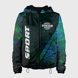 Куртка с капюшоном женская Haval sport glitch blue, цвет: 3D-черный