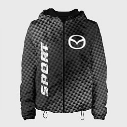 Куртка с капюшоном женская Mazda sport carbon, цвет: 3D-черный