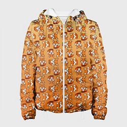 Куртка с капюшоном женская Паттерн из милых лисят, цвет: 3D-белый