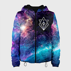 Куртка с капюшоном женская In Flames space rock, цвет: 3D-черный