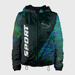 Куртка с капюшоном женская Jaguar sport glitch blue, цвет: 3D-черный