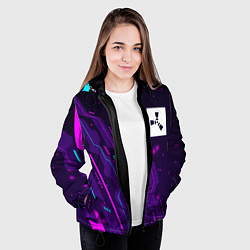 Куртка с капюшоном женская Rust neon gaming, цвет: 3D-черный — фото 2