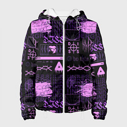 Куртка с капюшоном женская Underground pattern color, цвет: 3D-белый