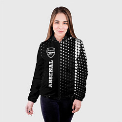 Куртка с капюшоном женская Arsenal sport на темном фоне по-вертикали, цвет: 3D-черный — фото 2