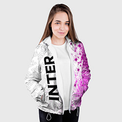 Куртка с капюшоном женская Inter pro football по-вертикали, цвет: 3D-белый — фото 2