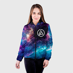 Куртка с капюшоном женская Linkin Park space rock, цвет: 3D-черный — фото 2