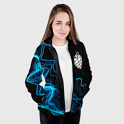 Куртка с капюшоном женская Green Day sound wave, цвет: 3D-черный — фото 2