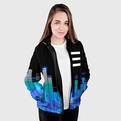 Куртка с капюшоном женская OneRepublic эквалайзер, цвет: 3D-черный — фото 2