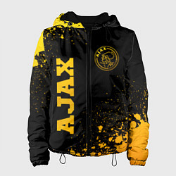 Куртка с капюшоном женская Ajax - gold gradient вертикально, цвет: 3D-черный