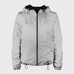 Куртка с капюшоном женская Однотонный светло-серый текстурированный, цвет: 3D-черный